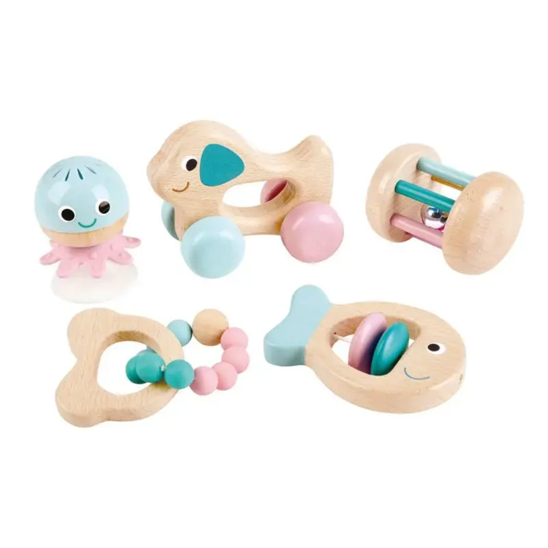 Hape Hape Multi-Stage Sensory Rattle and Teether Gift Set