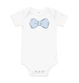 Little Hometown Blue Bowtie Cotton Onesie