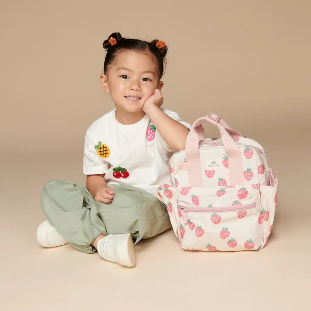 Itzy Ritzy Itzy Bitzy Backpack | Strawberries and Cream