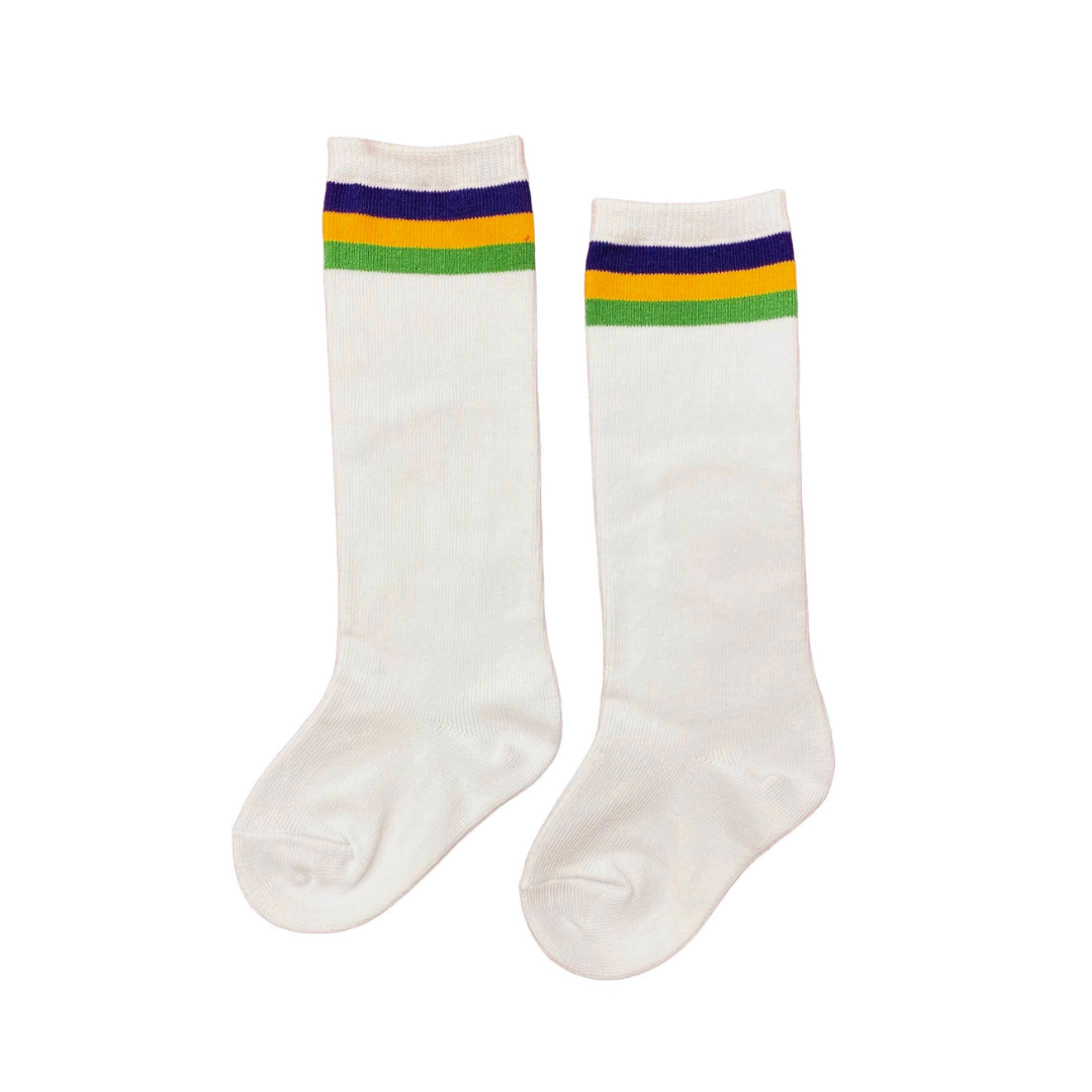 Lulu Bebe Mardi Gras Knee High Socks