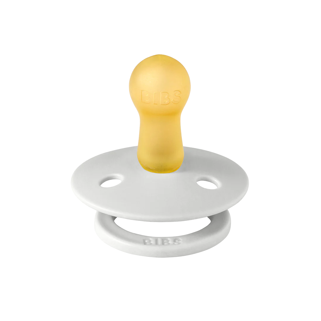 BIBS BIBS Original Natural Rubber Round Pacifier (2 Pack) | Haze | Blossom
