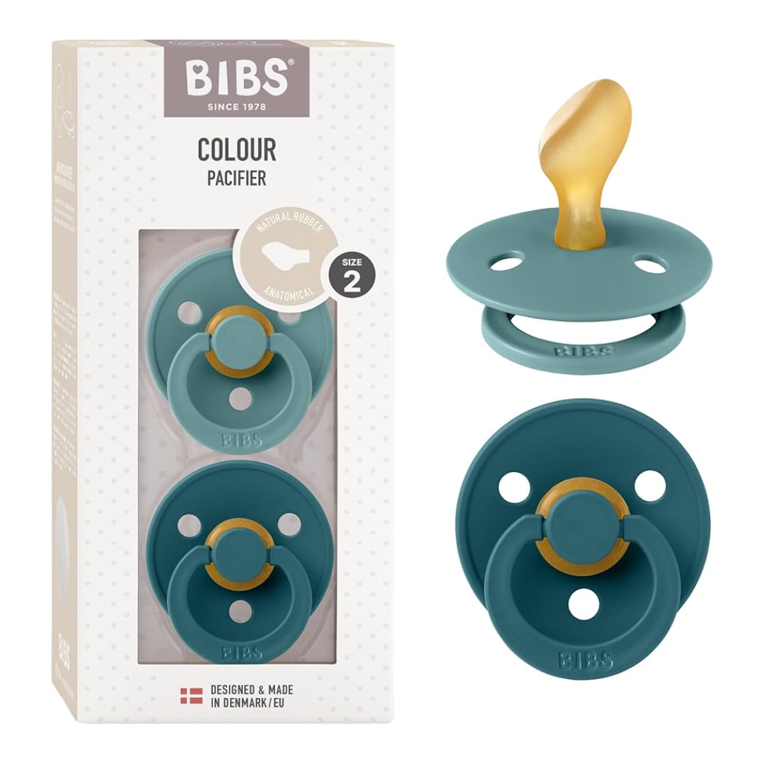 BIBS BIBS  Anatomical Natural Rubber Pacifier (2 Pack) | Island Sea | Forest Lake
