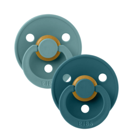 BIBS BIBS  Anatomical Natural Rubber Pacifier (2 Pack) | Island Sea | Forest Lake
