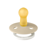BIBS BIBS GLOW Original Natural Rubber Round Pacifier (2 Pack) | Black | Vanilla