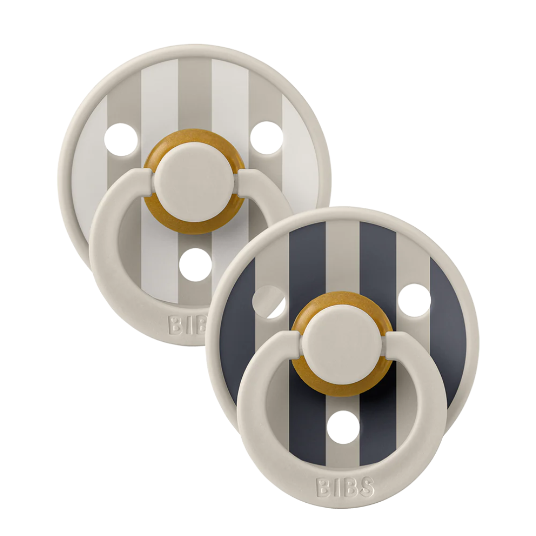 BIBS BIBS Studio Color Round Natural Rubber Pacifier (2 Pack) | Sand Mix