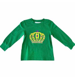 Blended Spirit Clothing Line Long Sleeve Mardi Gras Crown Tee