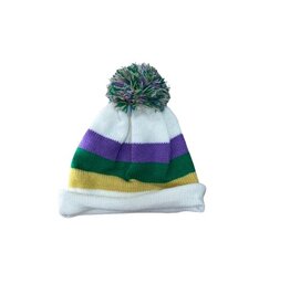 Lulu Bebe Mardi Gras Pom Pom Hat