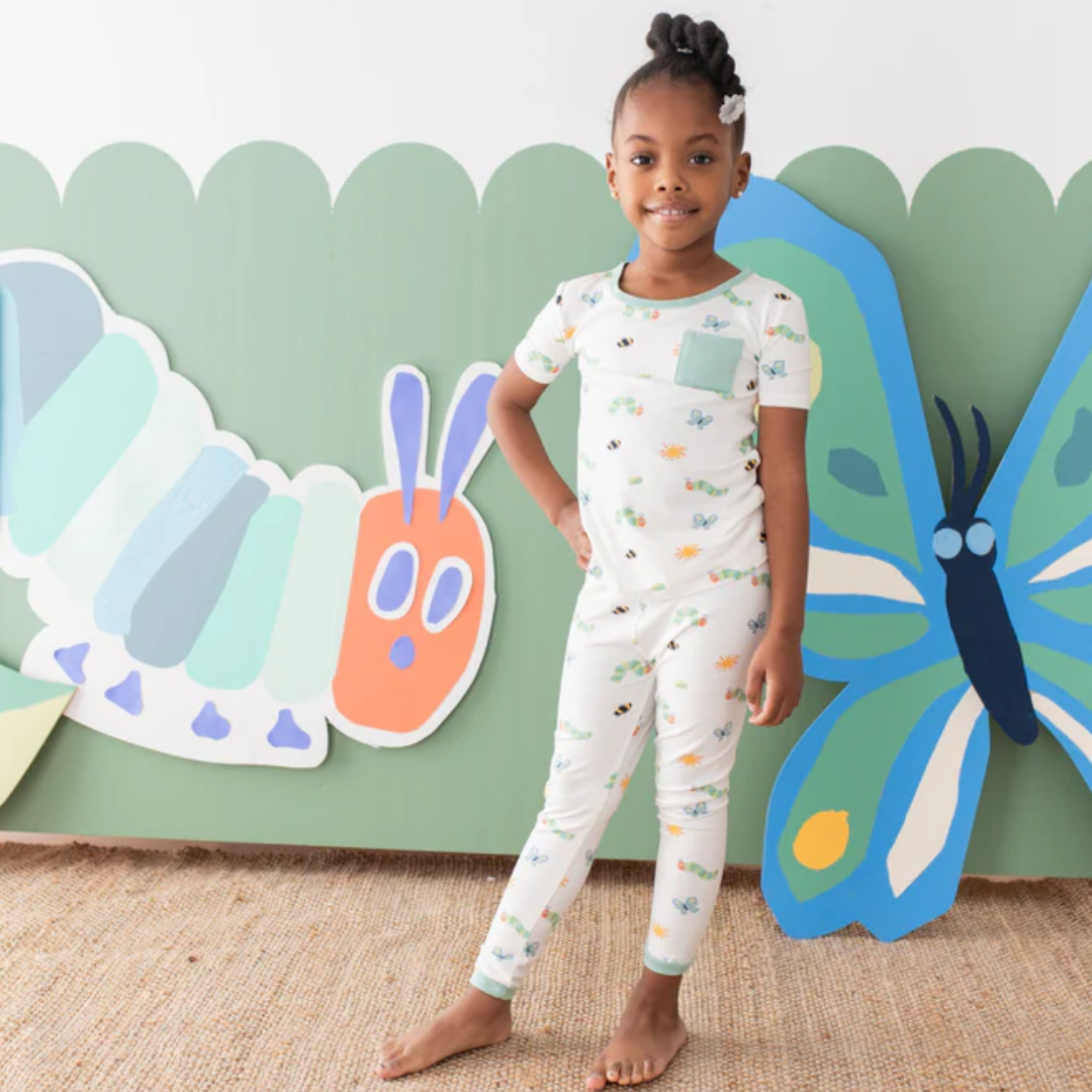Kyte Baby Kyte Bamboo Short Sleeve with Pants Pajamas | The Very Hungry Caterpillar™ and Friends