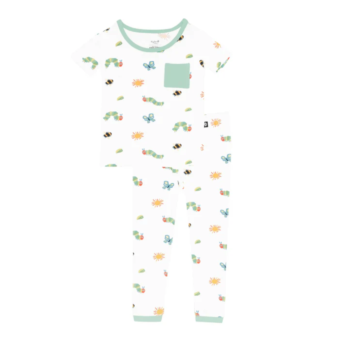 Kyte Baby Kyte Bamboo Short Sleeve with Pants Pajamas | The Very Hungry Caterpillar™ and Friends