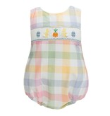 Krewe Kids Smocked Bunny Garden Plaid Bubble