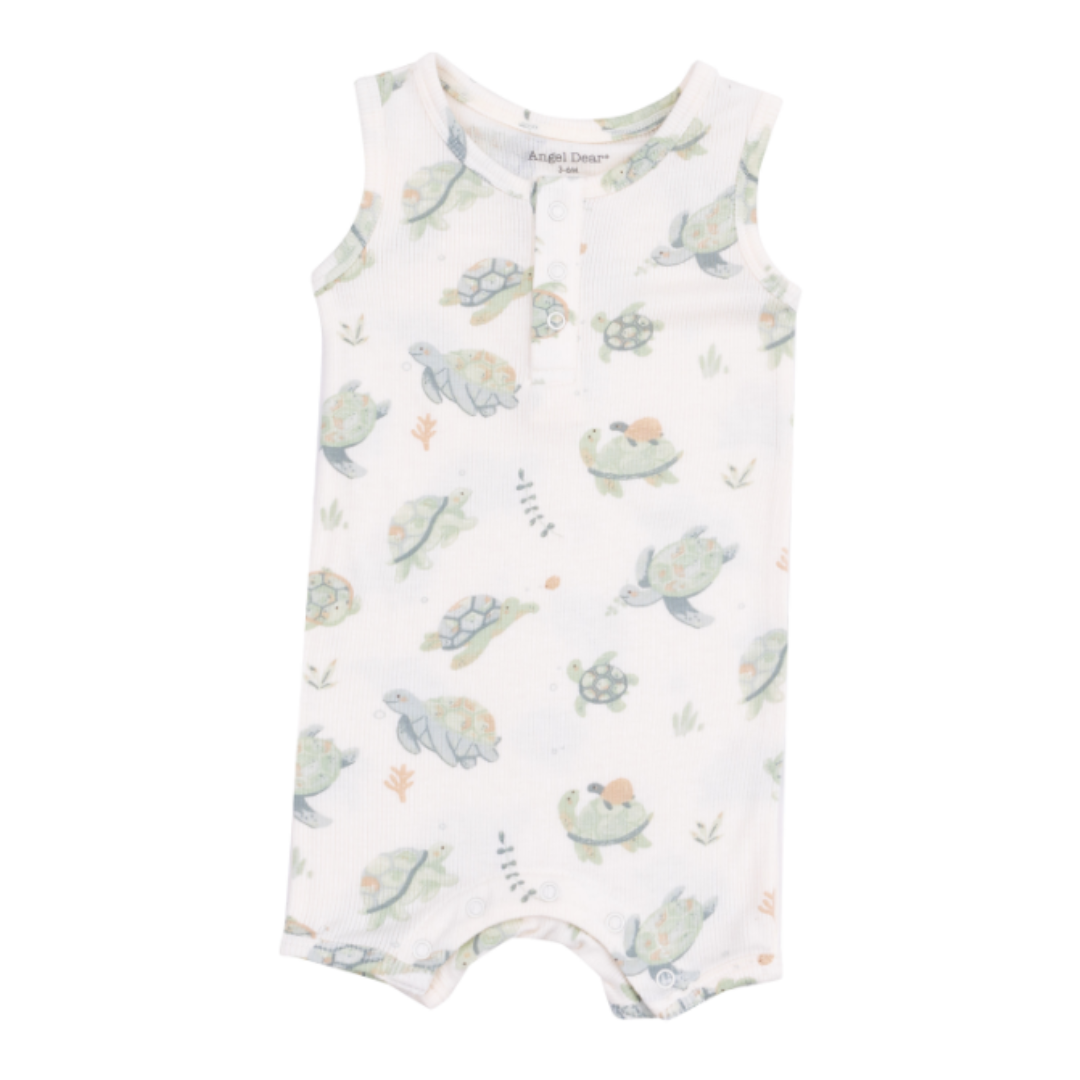 Angel Dear Sea Turtles Sleeveless Shortie Romper