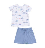 Angel Dear Bubbly Tugboats Crew Neck Tee & Short Set
