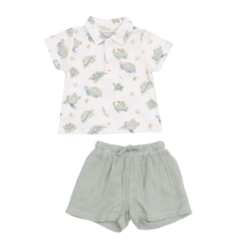 Angel Dear Sea Turtles Polo Shirt & Short Set