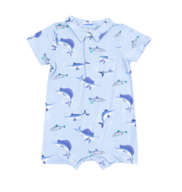 Angel Dear Deep Sea Fishing Blue Polo Shortie