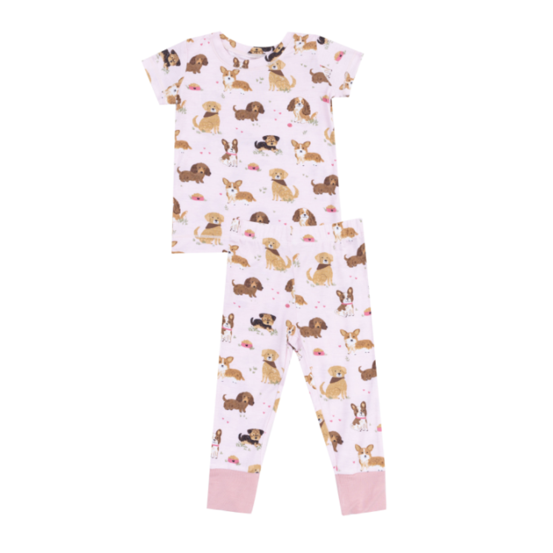 Angel Dear Best Friend Dogs Pink S/S Loungewear Set