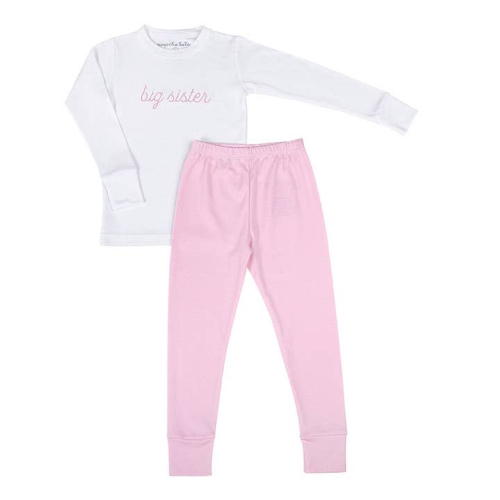 Magnolia Baby Big Sister Pima Embroidered Long Pajamas