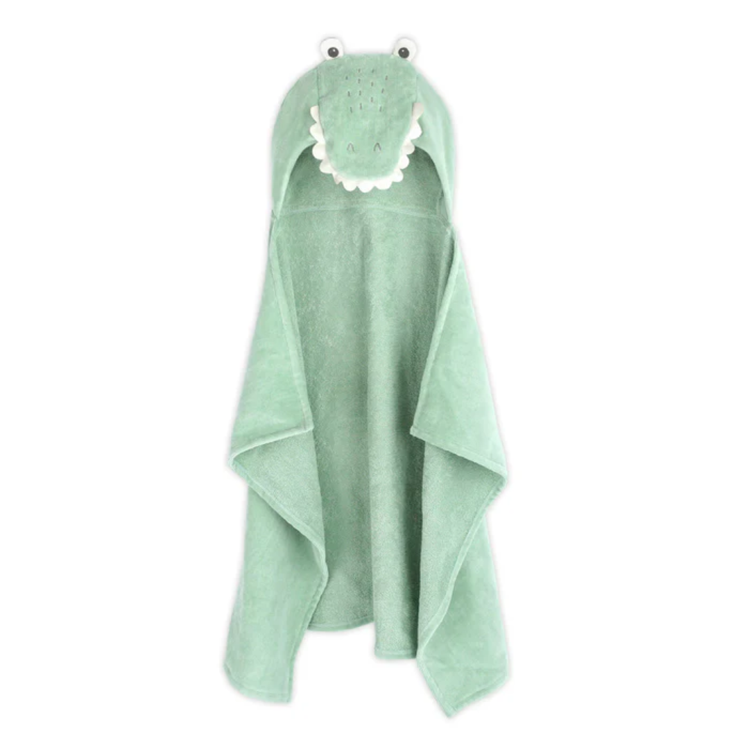 Mon Ami Green Alligator Hooded Towel