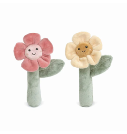 Mon Ami Plush Flower 2-Piece Baby Rattle Set