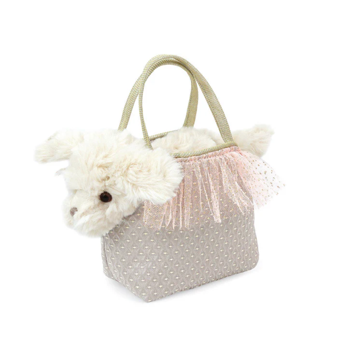 Mon Ami Sugar Maltese Puppy Plush Toy & Purse Set