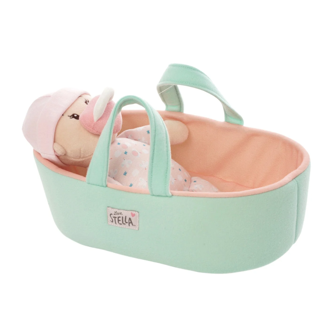 Manhattan Toys Love, Stella My First Doll Peach & Bassinet