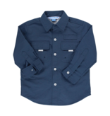 RuffleButts Navy Sun Protective Button Down Shirt