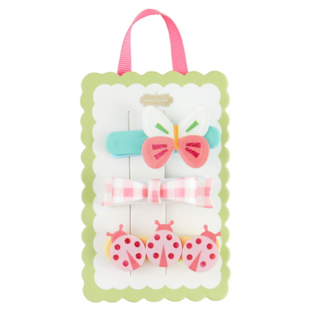 Mud Pie Ladybug Spring Hairclips