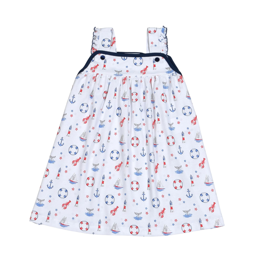 Baby Loren Ahoy Sailor Pima Dress