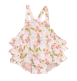Angel Dear Magnolias Ruffle Sunsuit