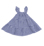 Angel Dear Navy Gingham Twirly Sundress