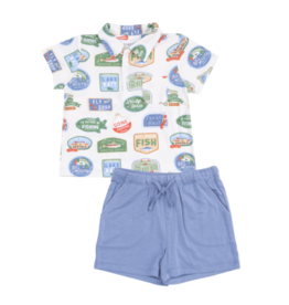 Angel Dear Bait Shop Signage Polo Shirt & Short Set
