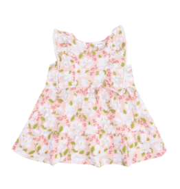 Angel Dear Magnolias Picot Trim Edged Dress
