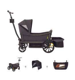 Veer Veer Stroller Wagon Hybrid | Cruiser City Wagon | Essentials Bundle (Cruiser City, Canopy, City Basket)