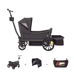 Veer Veer Stroller Wagon Hybrid | Cruiser City XL Wagon | XL Essentials Bundle (Cruiser City XL, Canopy XL, City Basket XL)