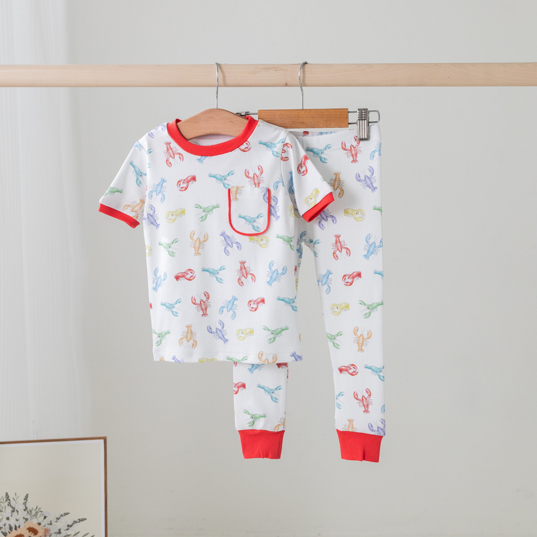 Nola Tawk Colorful Claws Crawfish Organic Cotton Pajama Set