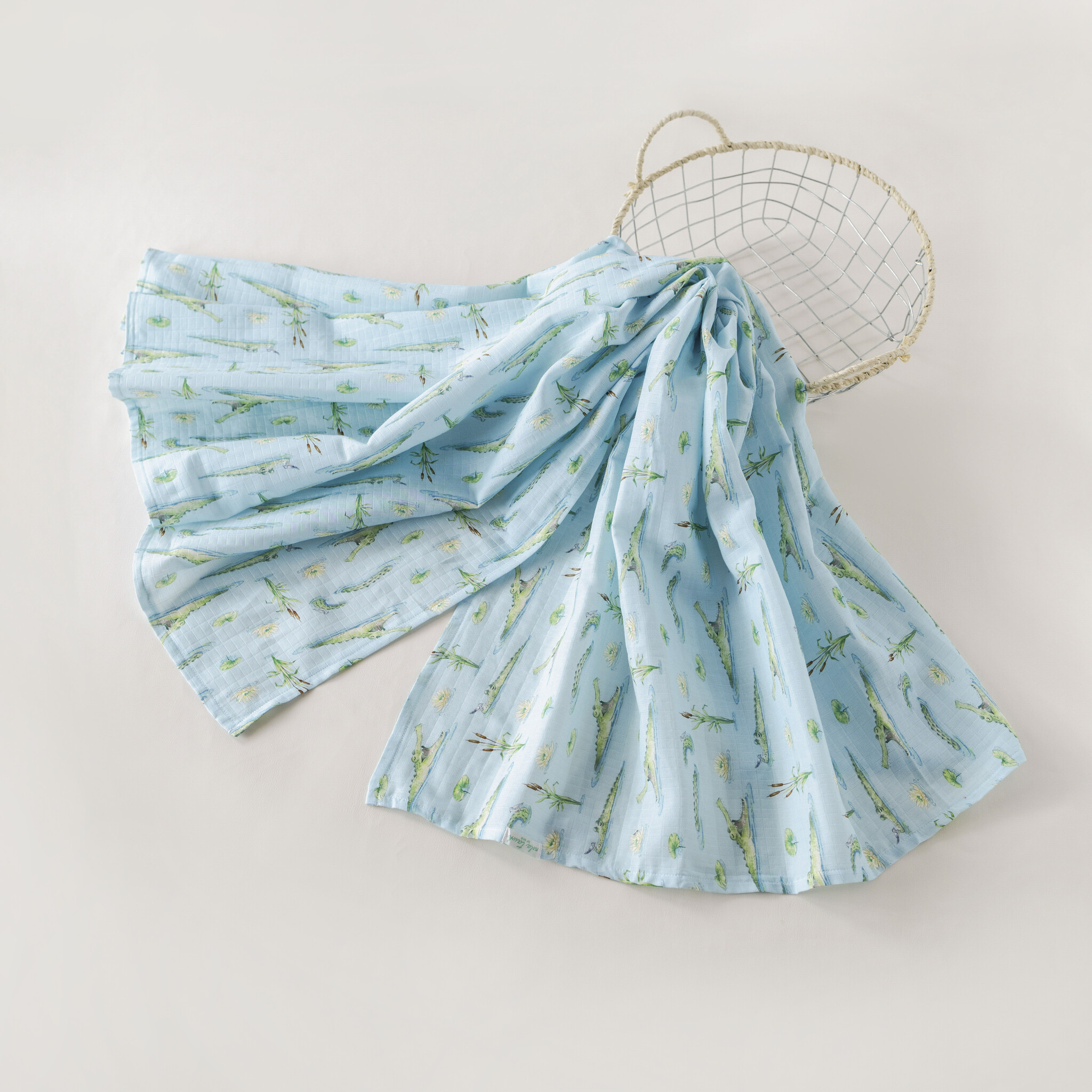 Nola Tawk Gator Games Organic Muslin Swaddle Blanket