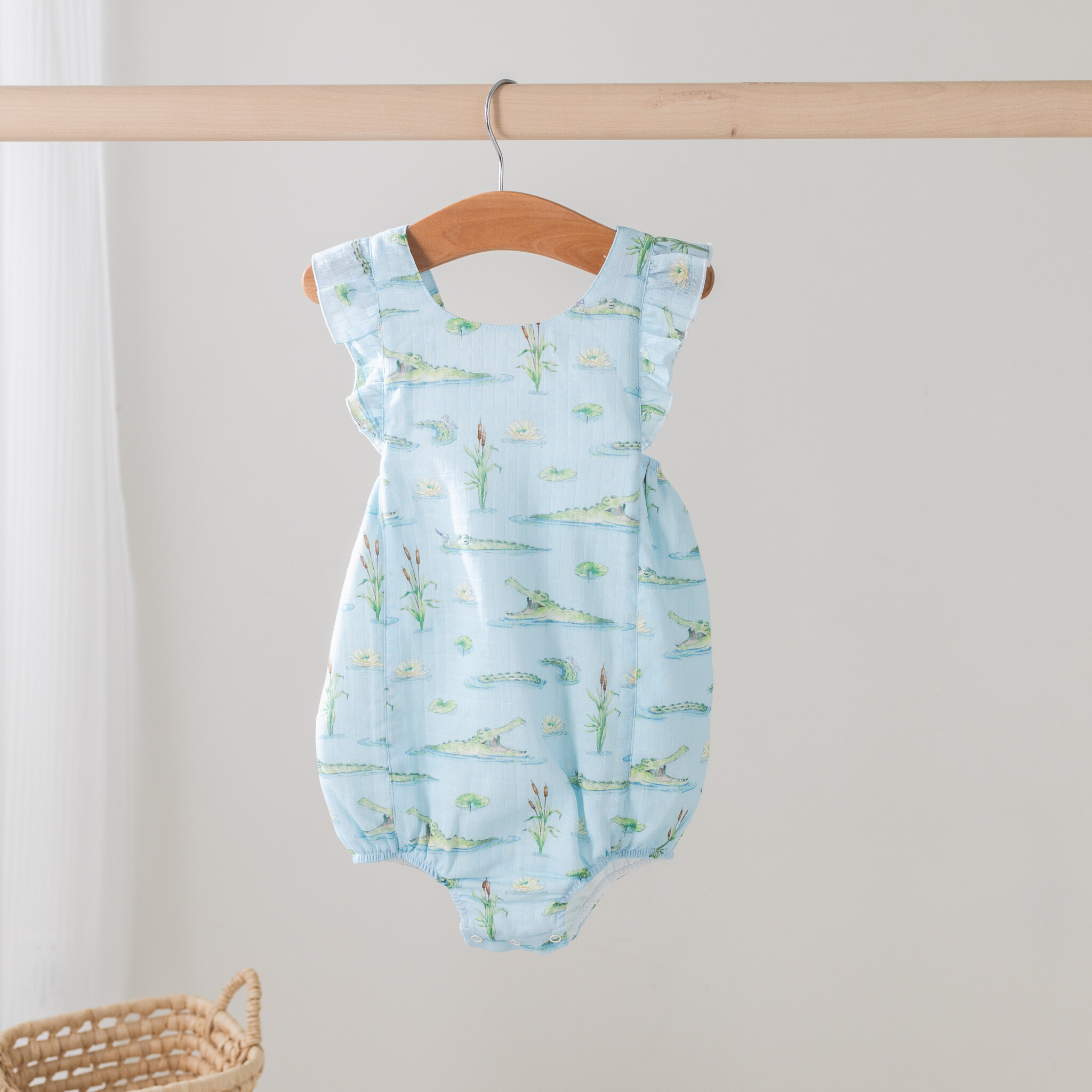 Nola Tawk Gator Games Organic Muslin Sunsuit