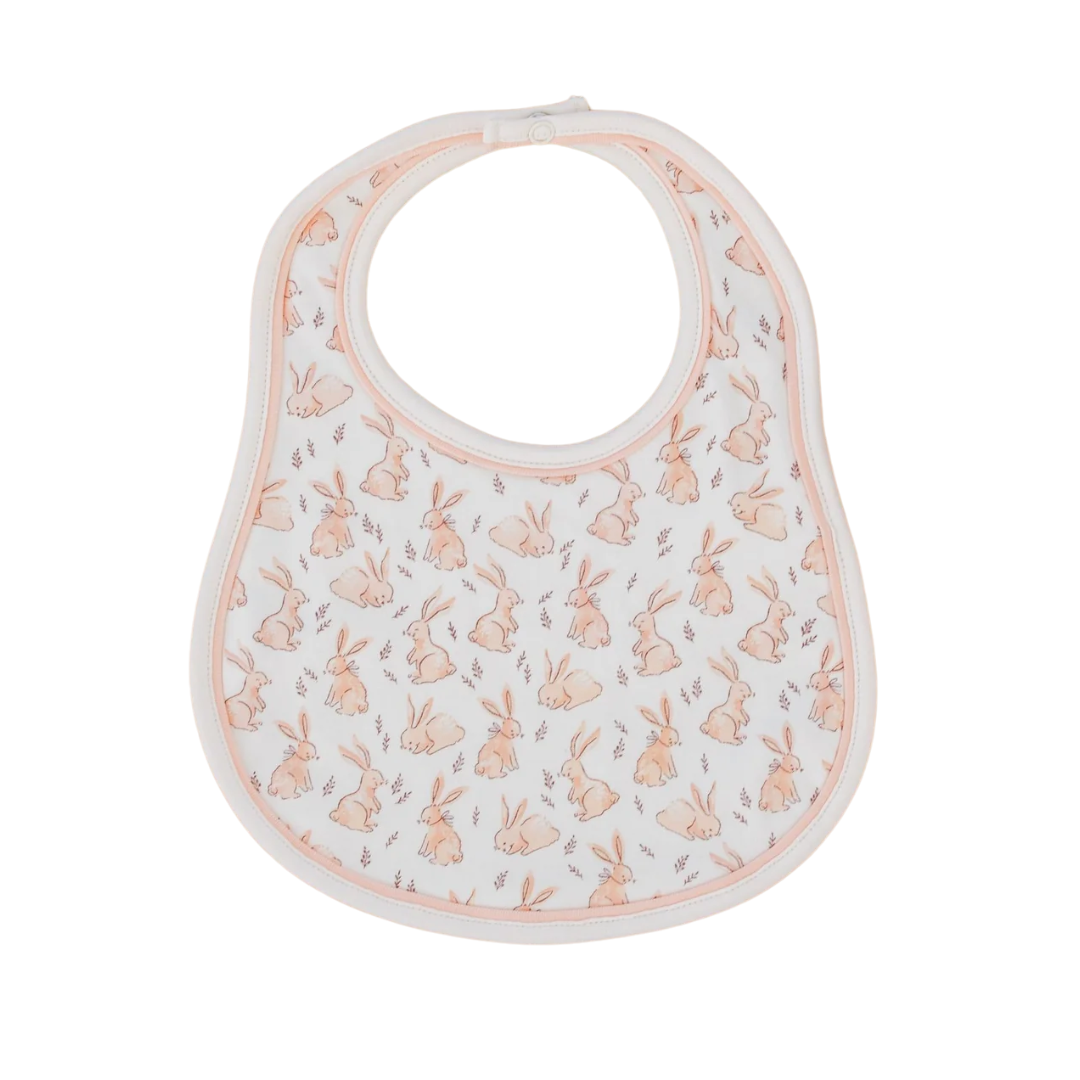 Magnolia Baby Bunny Patch Pima Bib | Pink