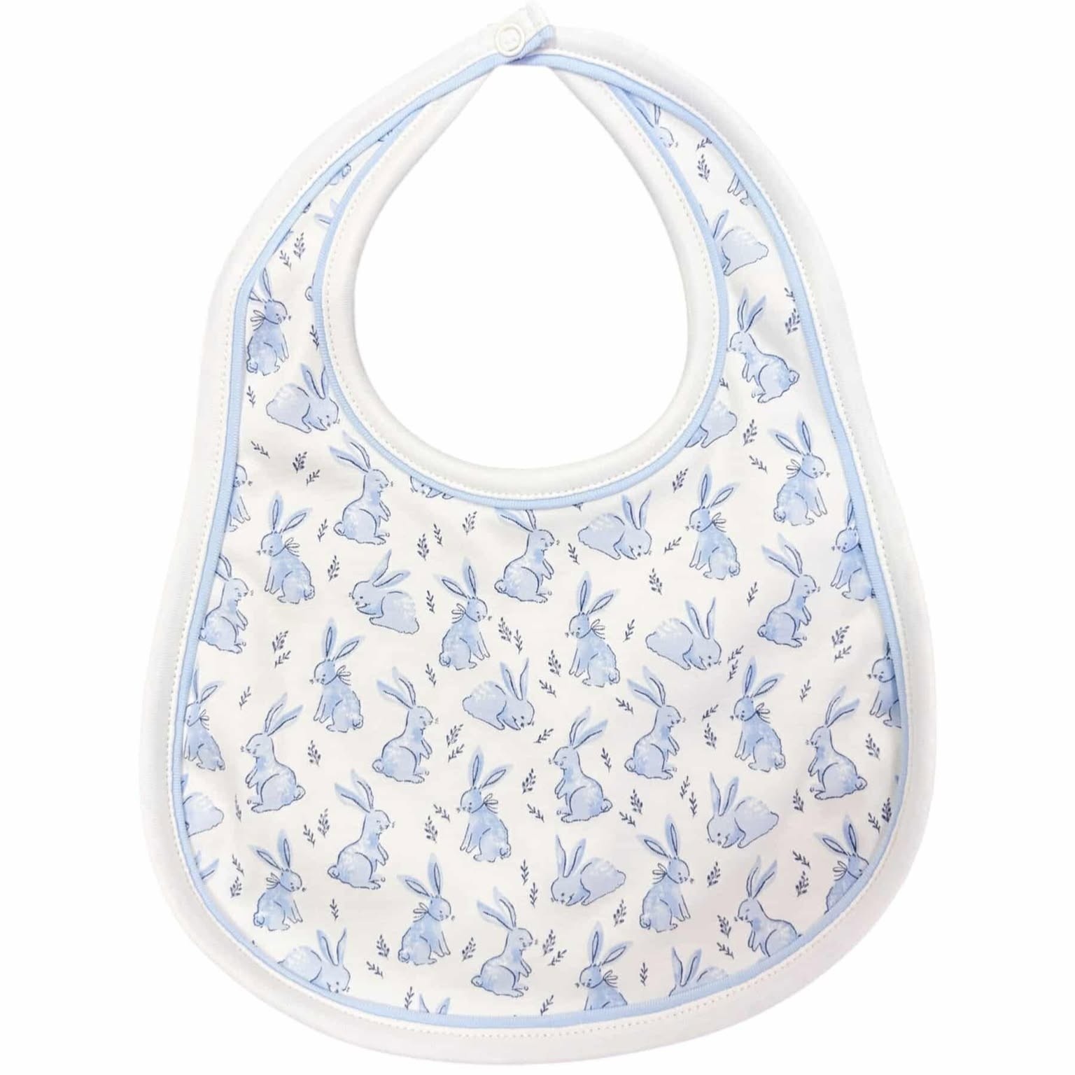 Magnolia Baby Bunny Patch Pima Bib | Light Blue
