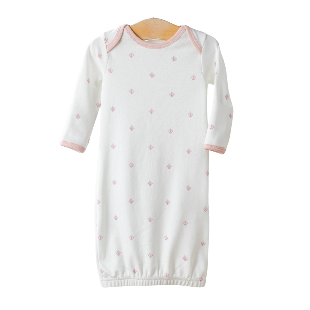 Nola Tawk Fleur De Rose Organic Cotton Newborn Gown