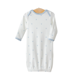 Nola Tawk Fleur De Bleu Organic Cotton Newborn Gown