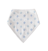 Nola Tawk Fleur De Bleu Organic Cotton Muslin Quilt and Bib | Louisiana Baby Gift Bundle