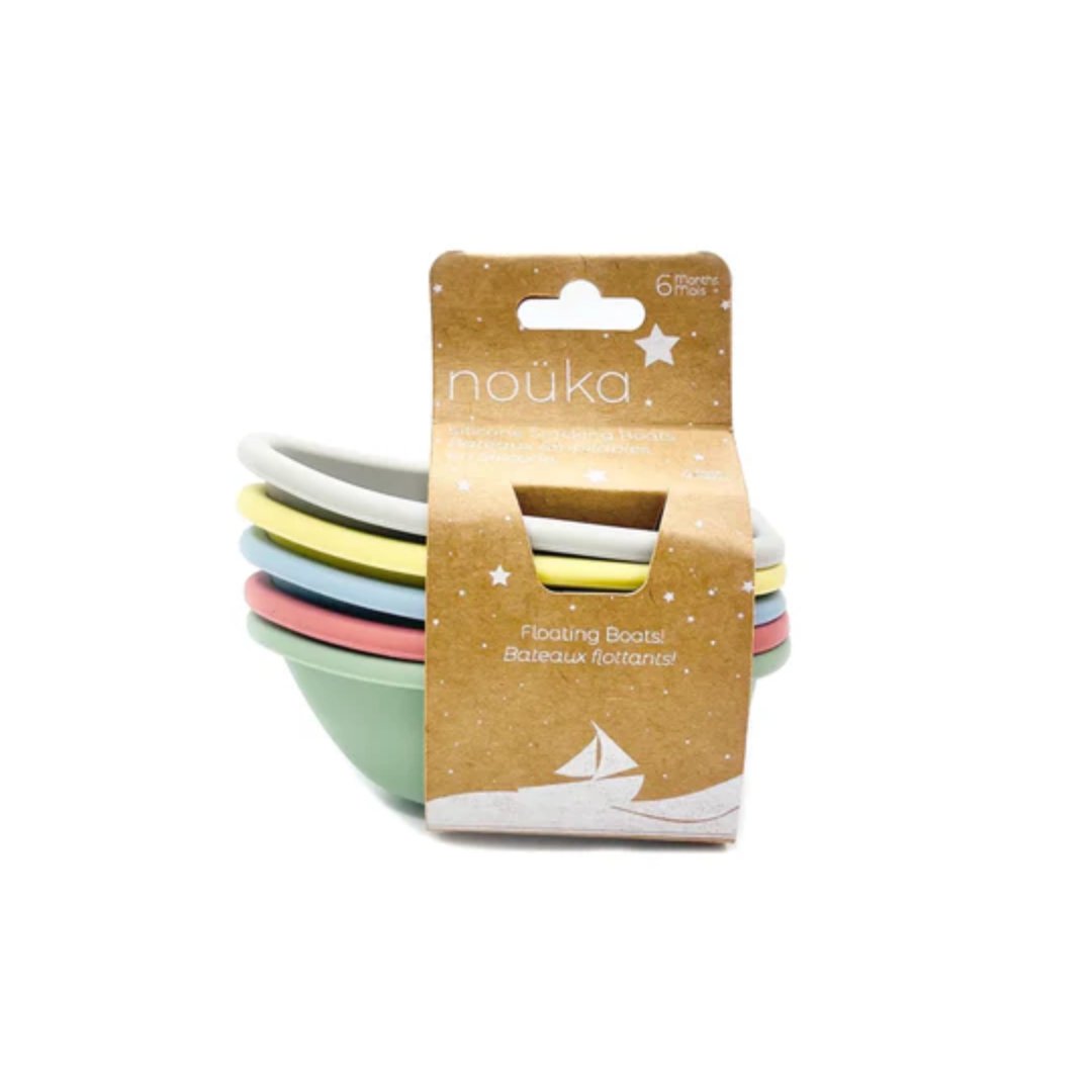 nouka Silicone Stacking Boats Bath and Water Toy | Moon Set