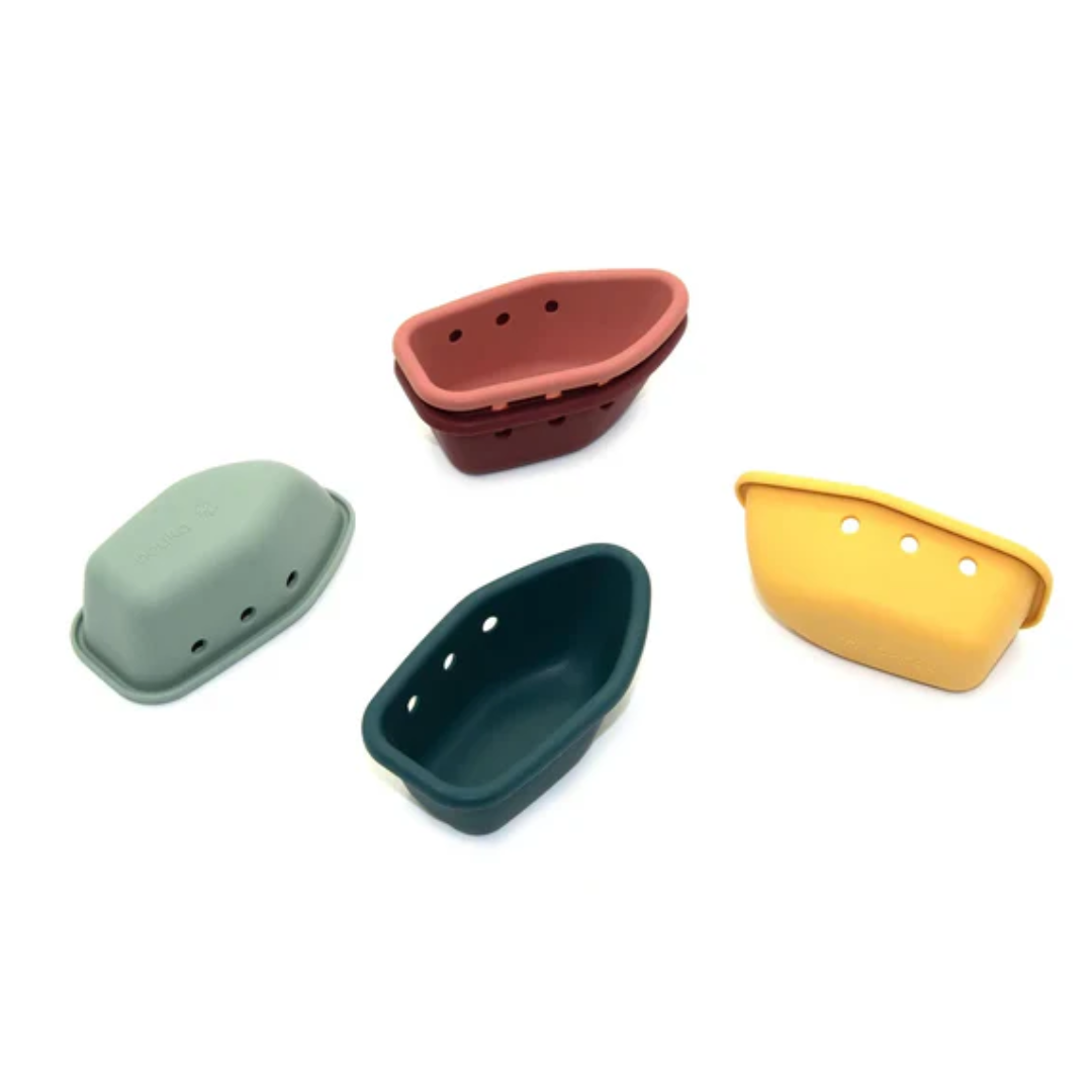 nouka Silicone Stacking Boats Bath and Water Toy | Moon Set