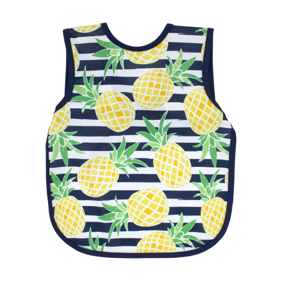 BapronBaby Bapron Bib Apron | Toddler (6m-3T) | Summer Stripes Pineapple
