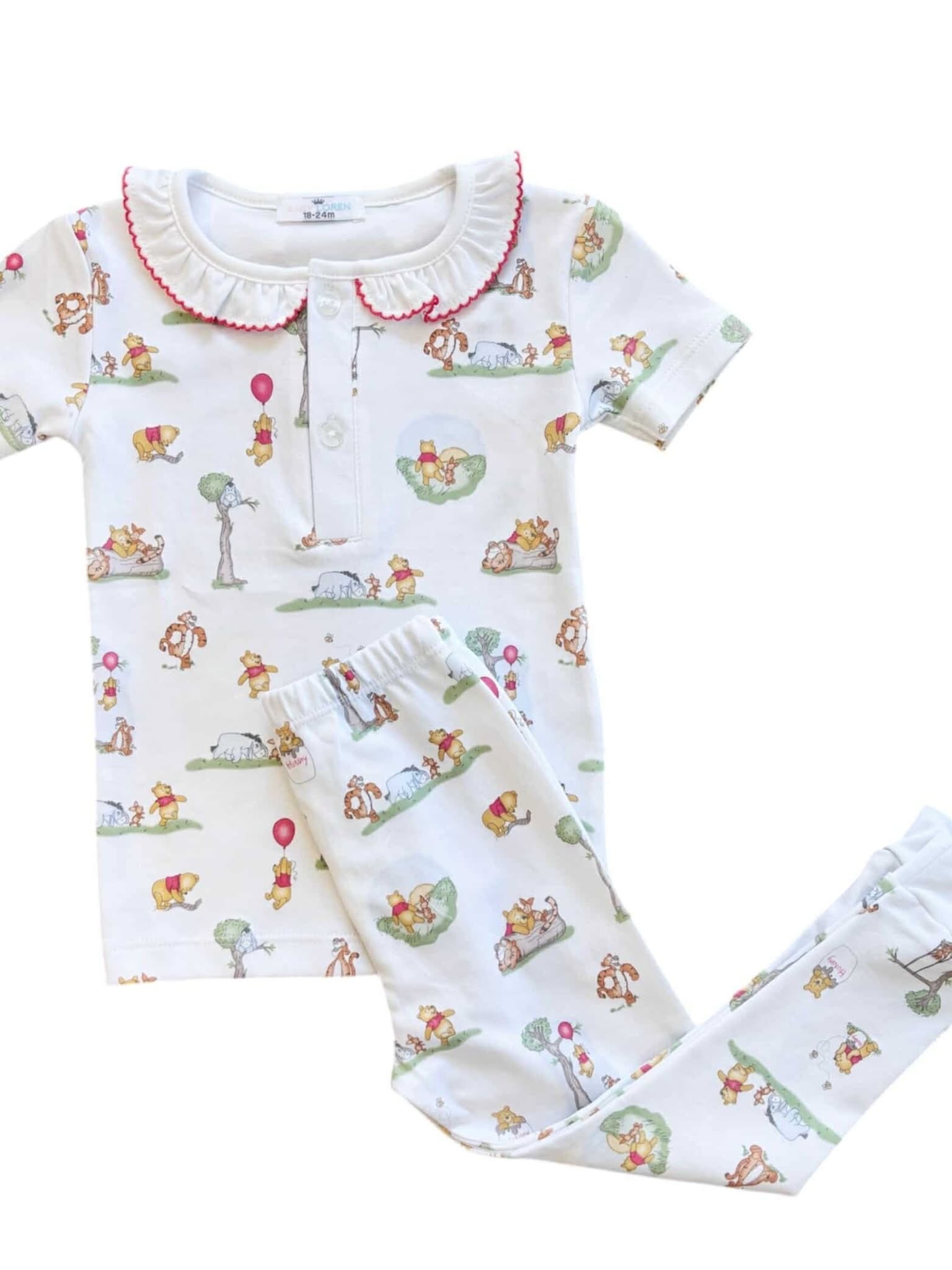 Baby Loren Honey Bear 2 Piece Pajama Set Pink