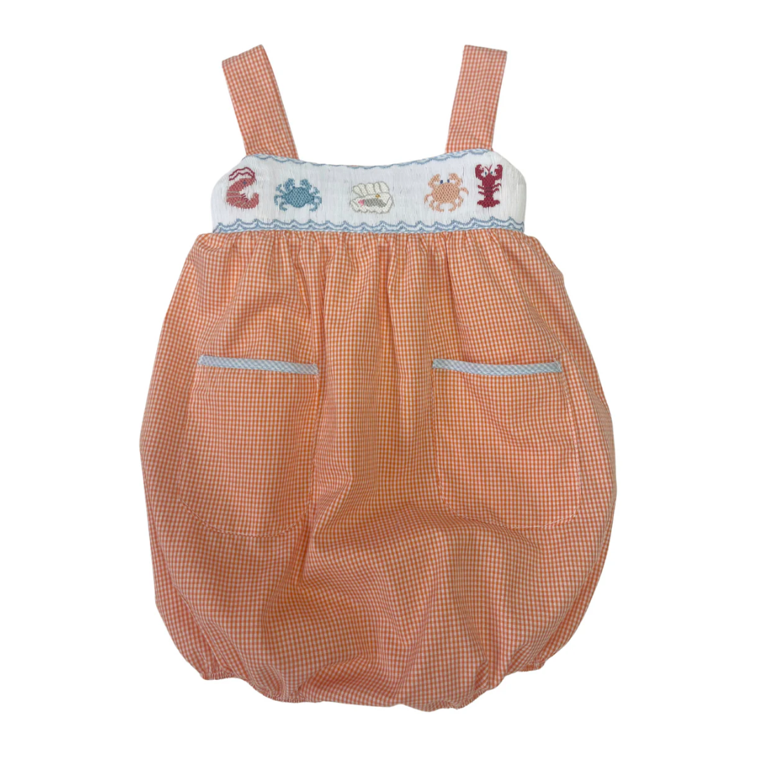 Lulu Bebe Sea Smock Pocket Bubble