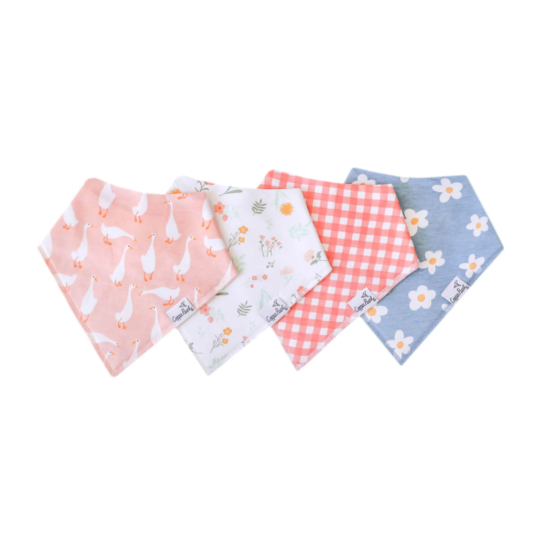 Copper Pearl Baby Bandana Bib 4-Pack Set |  Goosie