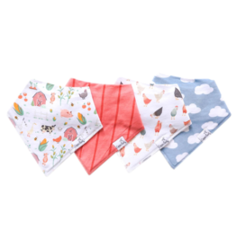 Copper Pearl Baby Bandana Bib 4-Pack Set |  Farmstead