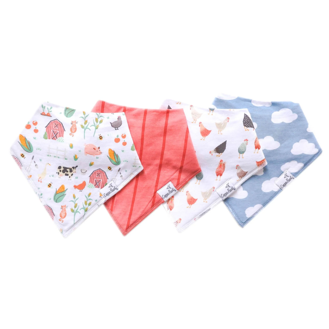 Copper Pearl Baby Bandana Bib 4-Pack Set |  Farmstead