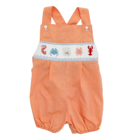 Lulu Bebe Sea Smock Overall Bubble